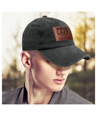 I'm Not Lazy I'm on Energy Saving Mode On Dad hat Trendy Running Hat Gifts for Dad Who Like Engraved,Sun Caps Allblack $19.93...