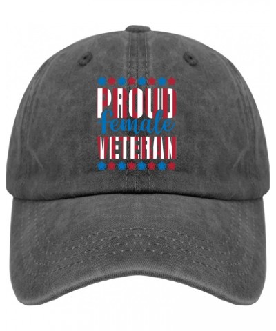 Proud Female Veteran Baseball Cap Men Cap Pigment Black Womens Beach Hat Gifts for Men Baseball Caps $12.87 Baseball Caps