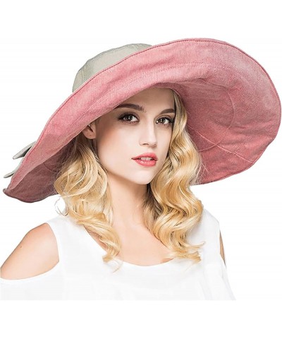 Exercise Cap Beach Sun Big Hat Sun Foldable Women's Baseball Caps Bent Bill Hats Pink $11.24 Sun Hats