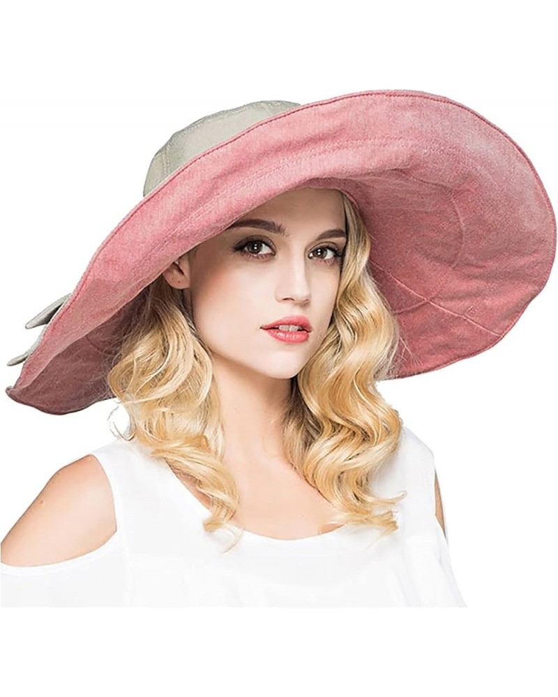 Exercise Cap Beach Sun Big Hat Sun Foldable Women's Baseball Caps Bent Bill Hats Pink $11.24 Sun Hats