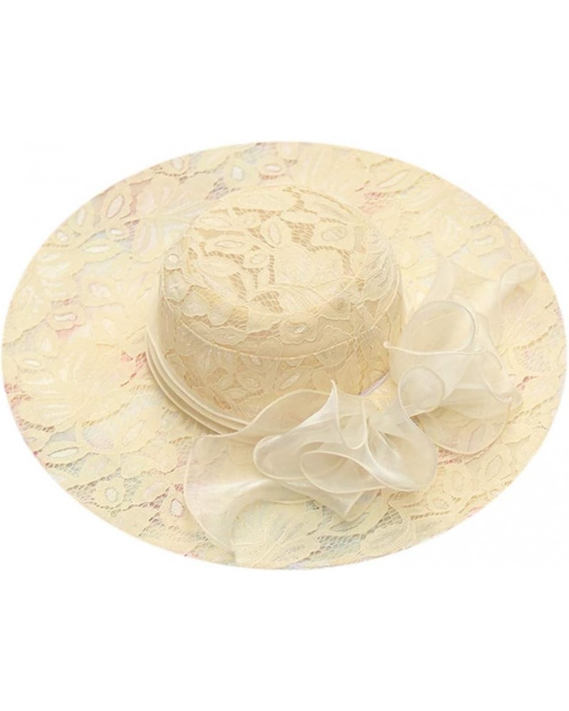 Women's Church Fascinator Bridal Tea Party Wedding Hat Super Caps Beige-h $6.51 Sun Hats