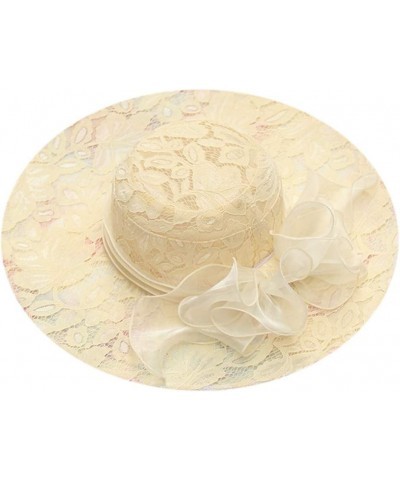 Women's Church Fascinator Bridal Tea Party Wedding Hat Super Caps Beige-h $6.51 Sun Hats