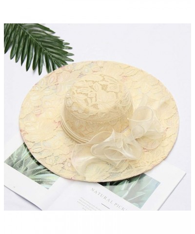 Women's Church Fascinator Bridal Tea Party Wedding Hat Super Caps Beige-h $6.51 Sun Hats