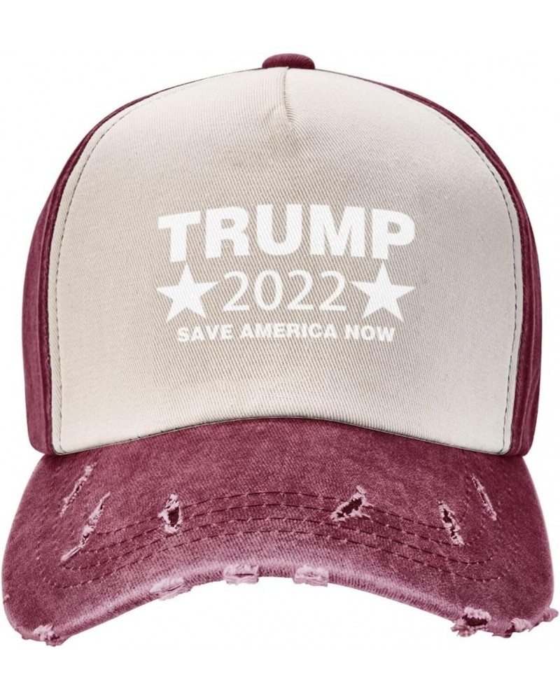 Trump 2022 Save America Upgrade Your Style with Funny Adjustable Cotton Baseball Caps for Men and Women Dark Red $15.44 Baseb...