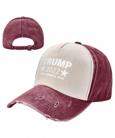 Trump 2022 Save America Upgrade Your Style with Funny Adjustable Cotton Baseball Caps for Men and Women Dark Red $15.44 Baseb...