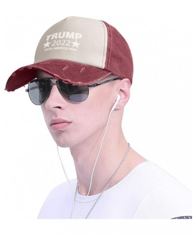 Trump 2022 Save America Upgrade Your Style with Funny Adjustable Cotton Baseball Caps for Men and Women Dark Red $15.44 Baseb...