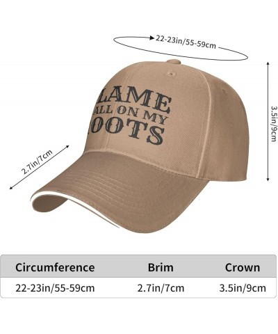 Blame-It-All-On-My-Roots Hat for Men Women Baseball Cap Trucker Hat Dad Hat Natural $14.87 Baseball Caps