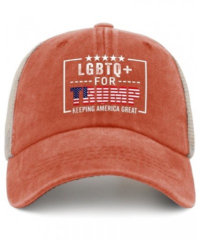 Trump Hat LGBTQ+ for Trump Hats for Women Men AllBlack Vintage Hats Bucket Hats Cowgirl Hat Dad Hats Saffron $9.42 Cowboy Hats