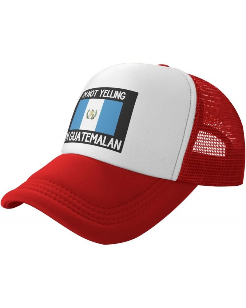 I'm Not Yelling I'm Guatemalan Unisex Baseball Hat Retro Dad Hat Adjustable Red $9.94 Baseball Caps