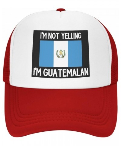 I'm Not Yelling I'm Guatemalan Unisex Baseball Hat Retro Dad Hat Adjustable Red $9.94 Baseball Caps