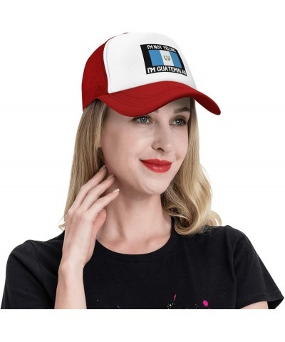 I'm Not Yelling I'm Guatemalan Unisex Baseball Hat Retro Dad Hat Adjustable Red $9.94 Baseball Caps