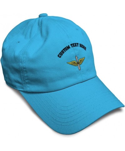 Soft Baseball Cap Army Aviation Embroidery Insignias Cotton Dad Hats for Men & Women Aqua Personalized Text Here $13.50 Baseb...