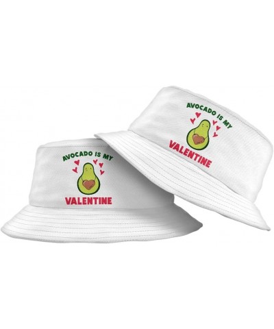 My Valentine Bucket Hat - Avocado Themed Hat - Love Print Bucket Hat White $25.79 Bucket Hats