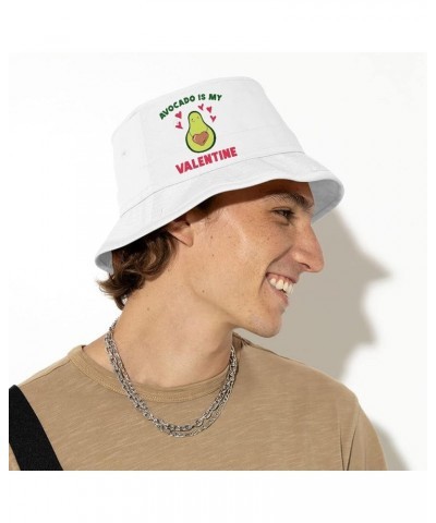 My Valentine Bucket Hat - Avocado Themed Hat - Love Print Bucket Hat White $25.79 Bucket Hats