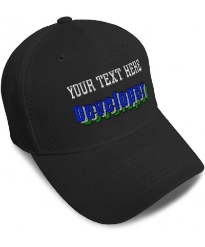 Custom Baseball Cap Developer Web Acrylic Code Dad Hats for Men and Women Black Personalized Text Here $11.04 Baseball Caps