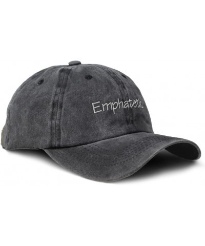 Custom Soft Washed Baseball Cap Emphatetic Human Values Dad Hats for Men & Women Black Design Only $12.04 Baseball Caps