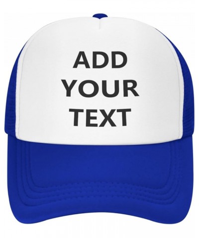 Custom Hats Your Design Here,Custom Photo Hats,Add Your Own Text and Design,Classic Mens Womens Personalized Baseball Hat Blu...