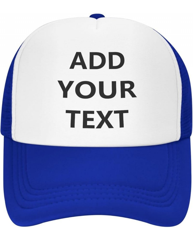 Custom Hats Your Design Here,Custom Photo Hats,Add Your Own Text and Design,Classic Mens Womens Personalized Baseball Hat Blu...