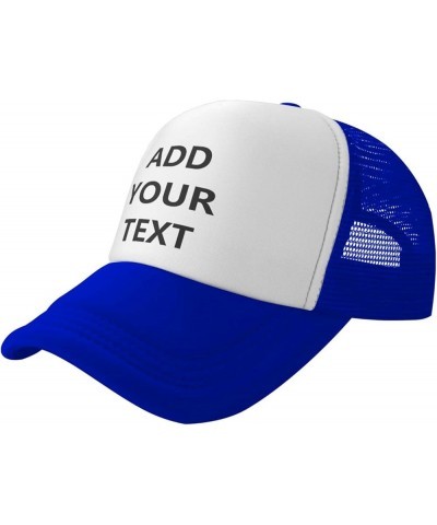 Custom Hats Your Design Here,Custom Photo Hats,Add Your Own Text and Design,Classic Mens Womens Personalized Baseball Hat Blu...