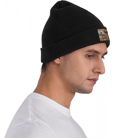 Black Warm Knit Hat Yoga Sloth Coffee Pattern Soft Good Elasticity Suitable for Outdoor Sports Black $8.99 Skullies & Beanies