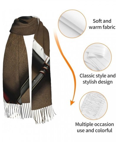 Soccer Ball On Grassy Ultra-Soft Cashmere-Fringed Scarf: Full-Width Printed, Luxuriously Warm And Elegant Shawl Scarf Japanes...