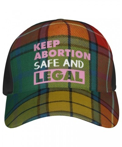 Keep Abortion Safe and Legal Cap Tucker Hat Adjustable Sports Baseball Caps4 Black $16.94 Baseball Caps