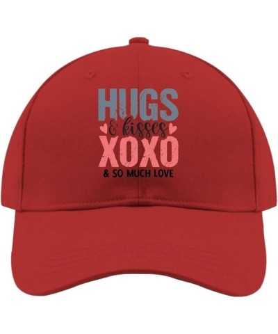 Golf hat Hug hugs and Kisses and xoxos Golf hat Women Snapback hat Gifts for Son Hiking Caps Red $10.39 Baseball Caps