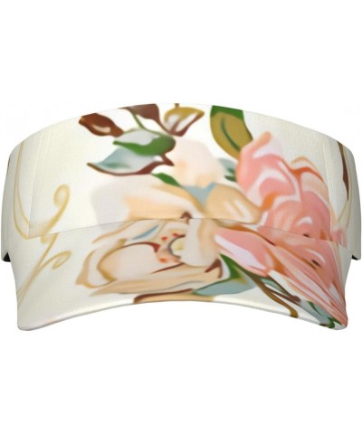 Rose Peaches and Cream Baseball Cap with Adjustable Empty Top for Women and Men - Uv Protection Sun Visor Hat $11.20 Visors