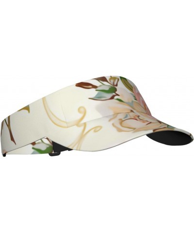 Rose Peaches and Cream Baseball Cap with Adjustable Empty Top for Women and Men - Uv Protection Sun Visor Hat $11.20 Visors