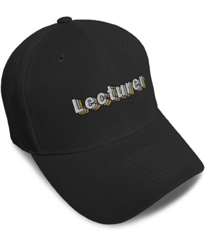 Custom Baseball Cap Lecturer Professor Acrylic University Dad Hats for Men and Women Black Design Only $16.19 Baseball Caps