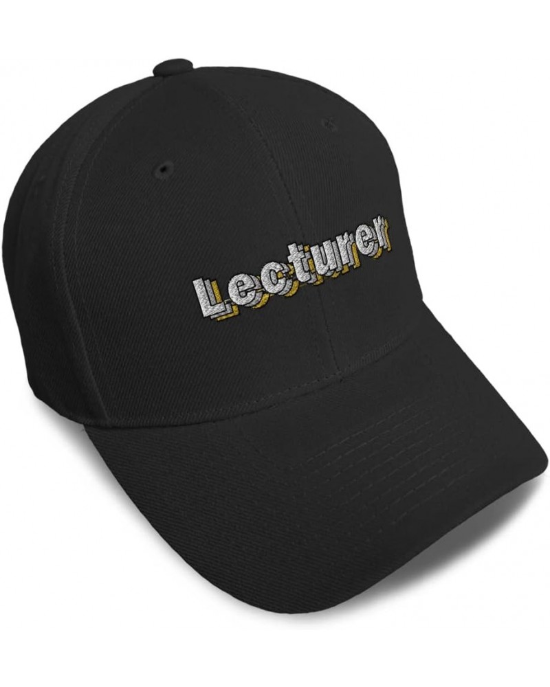 Custom Baseball Cap Lecturer Professor Acrylic University Dad Hats for Men and Women Black Design Only $16.19 Baseball Caps