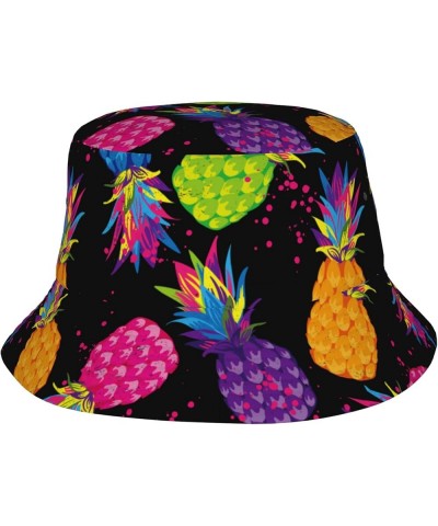 Unisex Pineapple Bucket Hat Beach Sun Hat Aesthetic Fishing Hat for Men Women Teens Sun Hats Pattern (9) $10.57 Sun Hats