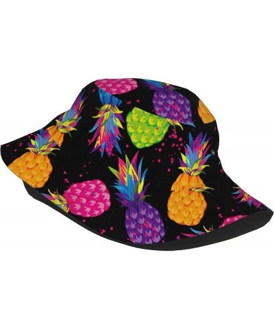 Unisex Pineapple Bucket Hat Beach Sun Hat Aesthetic Fishing Hat for Men Women Teens Sun Hats Pattern (9) $10.57 Sun Hats