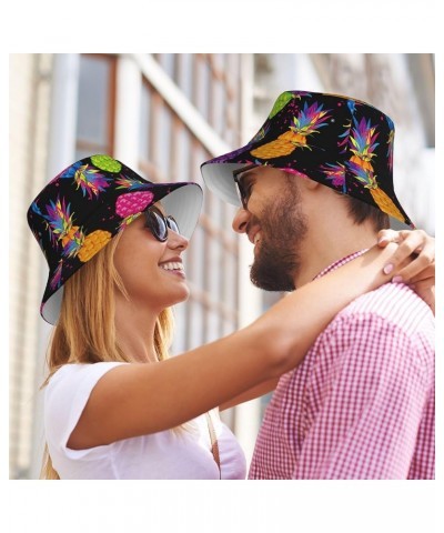 Unisex Pineapple Bucket Hat Beach Sun Hat Aesthetic Fishing Hat for Men Women Teens Sun Hats Pattern (9) $10.57 Sun Hats