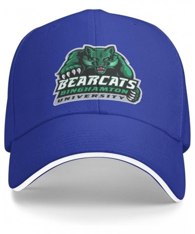 Binghamton University Unisex Classic Hat Adjustable Fashion Casquette for Men Women Blue $8.73 Baseball Caps