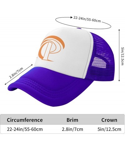 Pepperdine Waves University Trucker Hats for Both Men and Women - Mesh Baseball Snapback Hats Purple $9.22 Baseball Caps