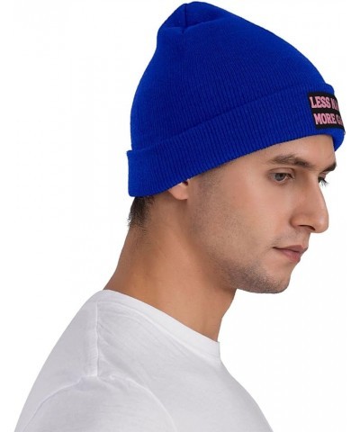 Less-Naggin-More-Gaggin Knit Hat Beanie Winter Hat Men Women Warm Knitted Brimless Cap Blue $15.18 Skullies & Beanies