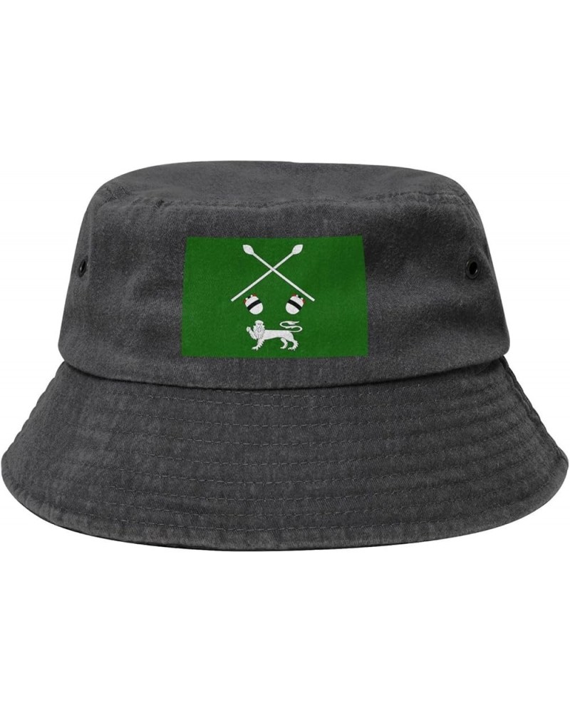 Flag of Ankole Bucket Hat for Men Women Outdoor Washed Cotton Sun Hats Travel Beach Hat Black $12.43 Bucket Hats