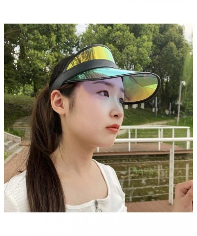 5 Pack Sun Visor Hats Women Clear Colorful Party Outdoor Sports Beach Golf Cap Black.blue $17.55 Sun Hats