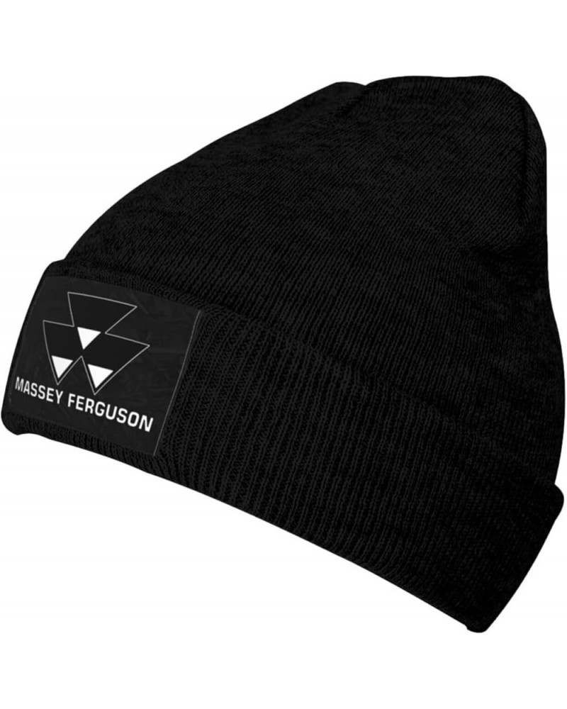 Massey_Ferguson-Logo Knitted Hat Woolen Hat Warm Fashion Outdoors Caps Unisex Black $13.17 Skullies & Beanies