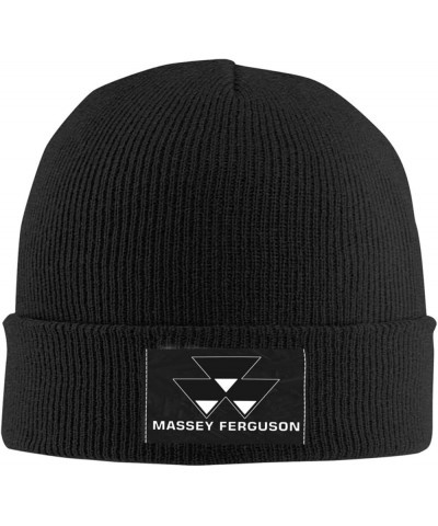 Massey_Ferguson-Logo Knitted Hat Woolen Hat Warm Fashion Outdoors Caps Unisex Black $13.17 Skullies & Beanies