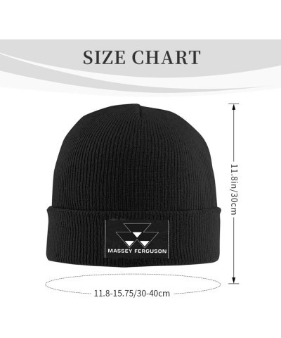 Massey_Ferguson-Logo Knitted Hat Woolen Hat Warm Fashion Outdoors Caps Unisex Black $13.17 Skullies & Beanies