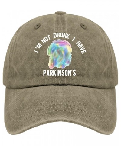 I'm Not Drunk I Have Parkinson's Hats Anime Hat Pigment Black Womens Bucket Hat Gifts for Boyfriends Golf Caps Pigment Khaki ...