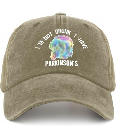 I'm Not Drunk I Have Parkinson's Hats Anime Hat Pigment Black Womens Bucket Hat Gifts for Boyfriends Golf Caps Pigment Khaki ...