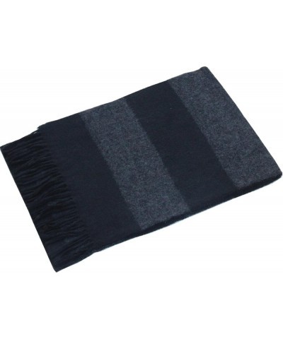 Women Men Winter Luxury Cozy Wool Warm Tartan Checked Plaid Wrap Scarf Dark Gray/Black $12.09 Scarves