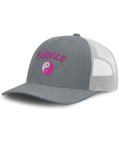 Trucker Hat Baseball Cap Balance Yin Yang Cotton Dad Hats for Men & Women Heather Gray White $13.23 Baseball Caps