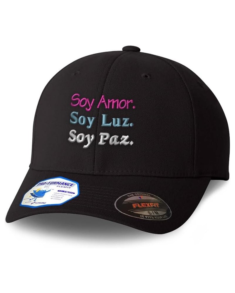 Flexfit Hats for Men & Women Soy Amor Soy Luz Soy Paz Polyester Dad Hat Baseball Cap Black $16.10 Baseball Caps