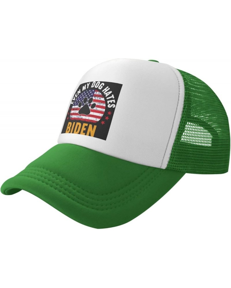 Even My Dog Hates Biden, Funny Anti Biden Trucker Hat Baseball Cap Men Sun Hat Women Cowboy hat Golf Dad Hat Black Green $9.9...