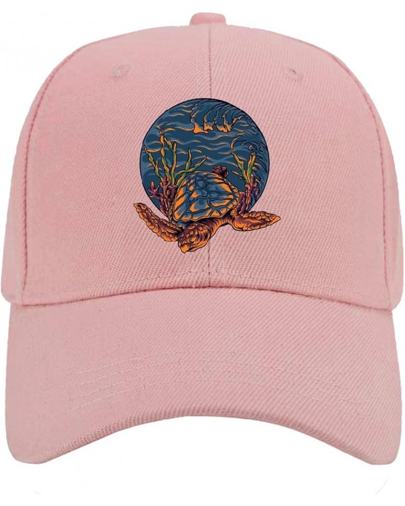 Baseball Cap Sea Turtle Trucker Hats for Men Graphic Camo Snapbacks for Gift Pink $10.93 Baseball Caps