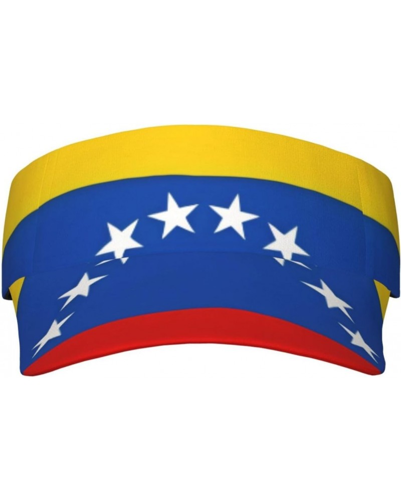 Flag of Venezuela Sunshade Empty top hat, Breathable, Velcro Adjustable Cap, with Sweatband, no Blocking Sight, Tennis Ball C...